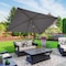 Pure Garden 10 Rectangular Patio Umbrella, Gray 50-LG1275 - alternate 5